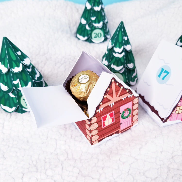 Christmas Woodland Print and Cut Advent Calender