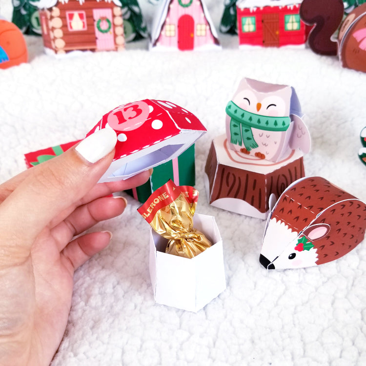 Christmas Woodland Print and Cut Advent Calender