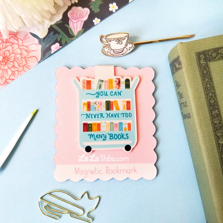 Library Bookcart Magnetic Bookmark