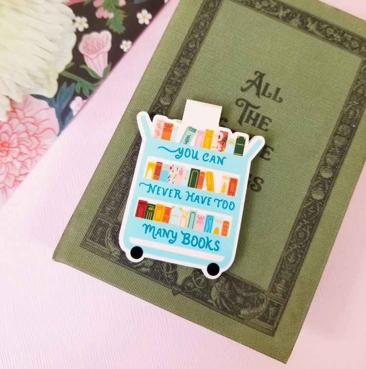 Library Bookcart Magnetic Bookmark