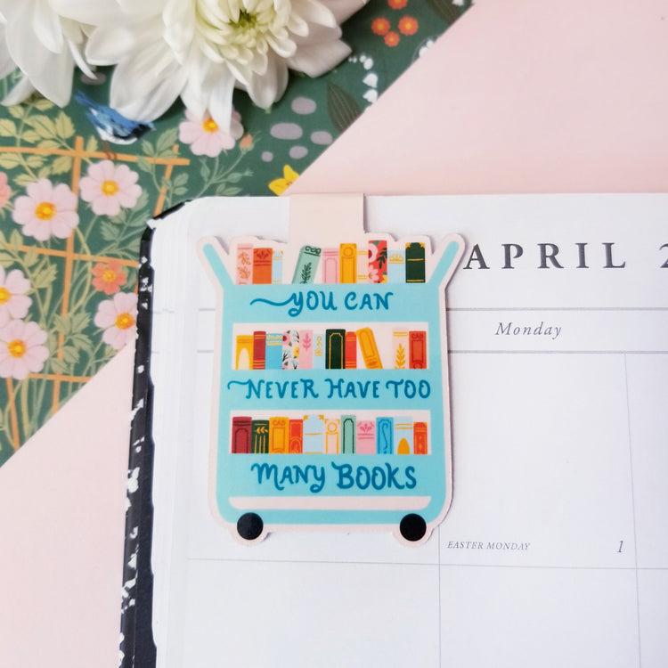 Library Bookcart Magnetic Bookmark