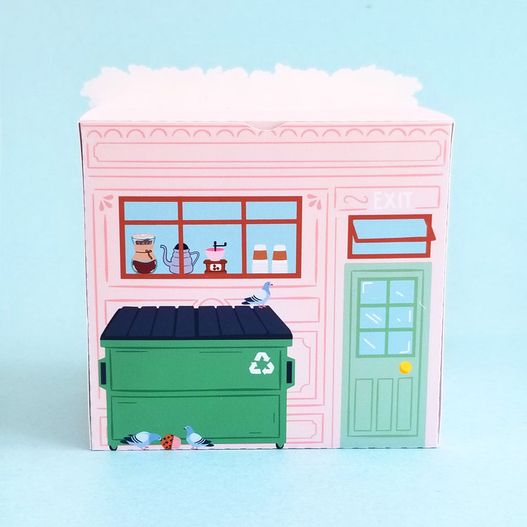 3D French Cafe Box SVG for Silhouette and Cricut