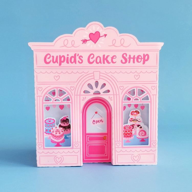 Print and Cut Cake Shop 3D Gift Box for Silhouette and Cricut Cutting Machines