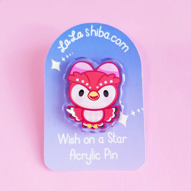 Celeste Owl Acrylic Pin