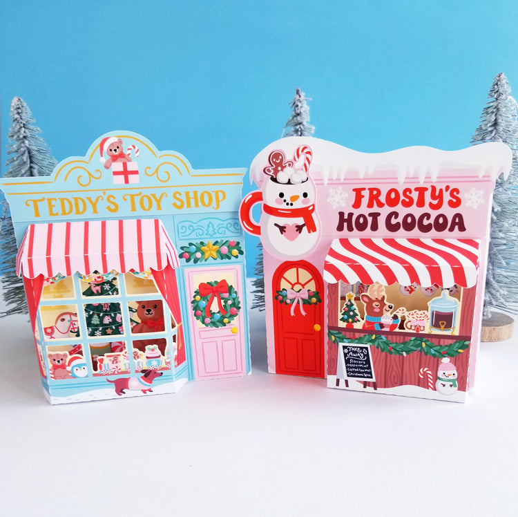 Print and Cut Christmas Toy Shop 3D Gift Box for Silhouette