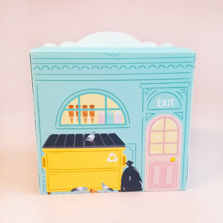 3D Gelato Shop Gift Box SVG for Silhouette and Cricut