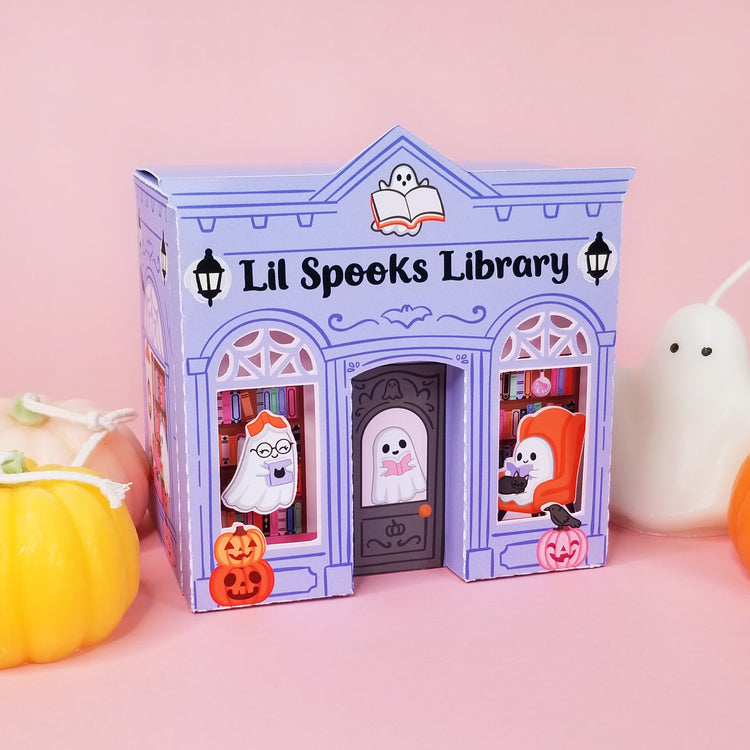 Print and Cut Ghost Library 3D Treat Box