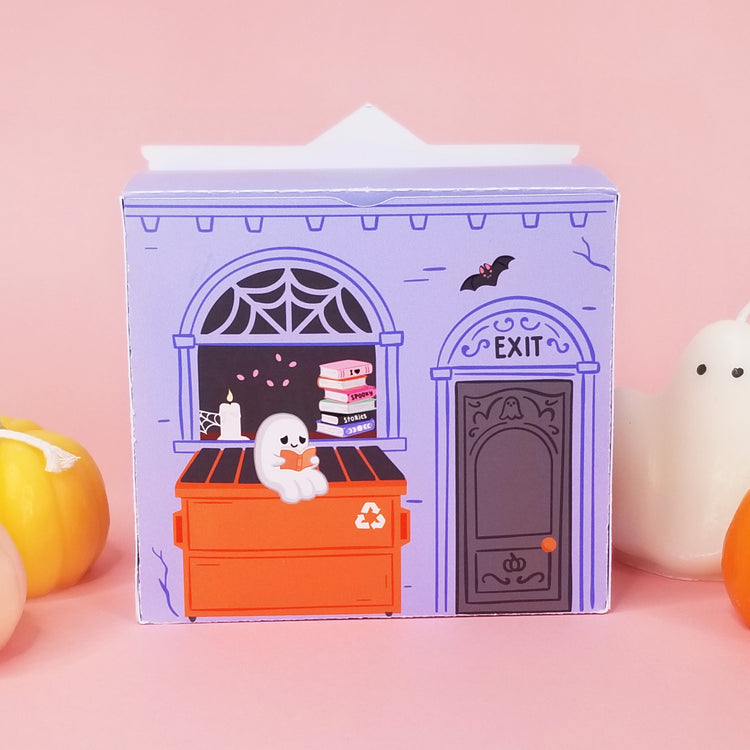 Print and Cut Ghost Library 3D Treat Box