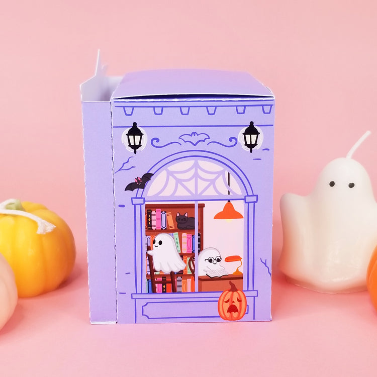 Print and Cut Ghost Library 3D Treat Box