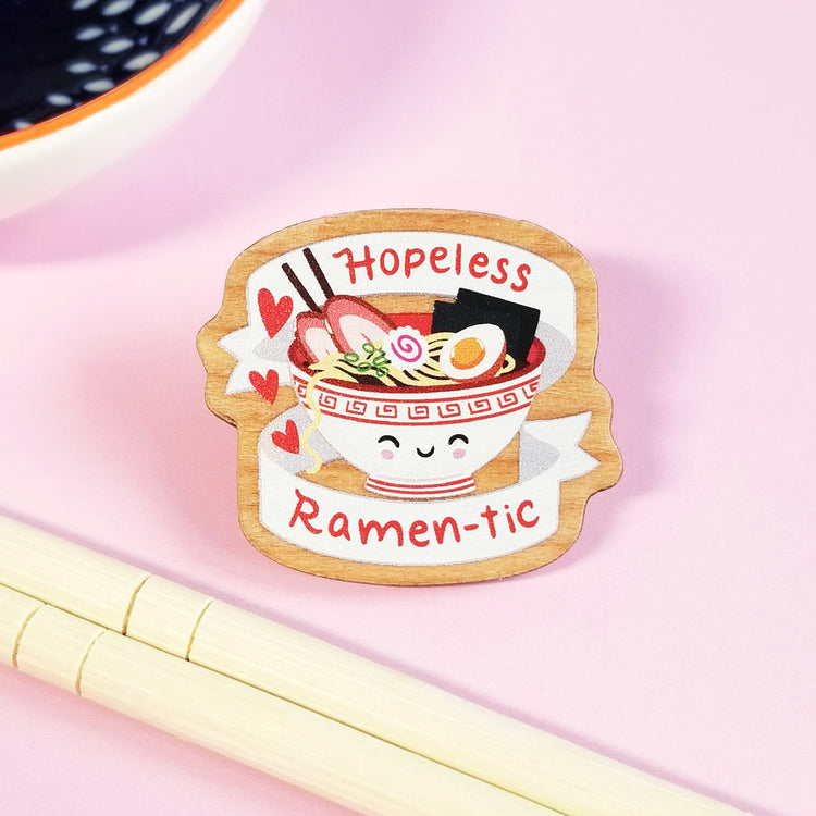 Hopeless Ramen-tic Synthetic Wooden Pin