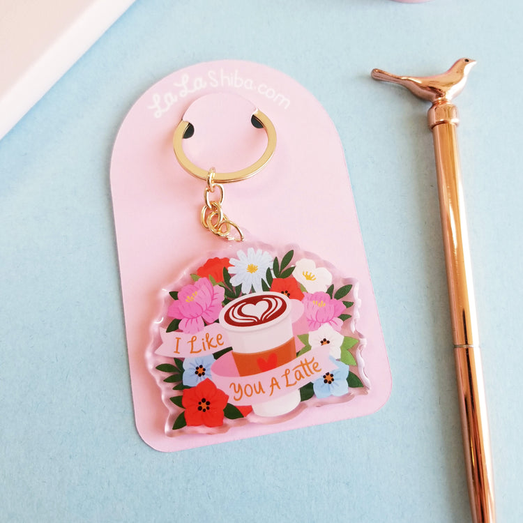 I Like You A Latte Acrylic Keychain