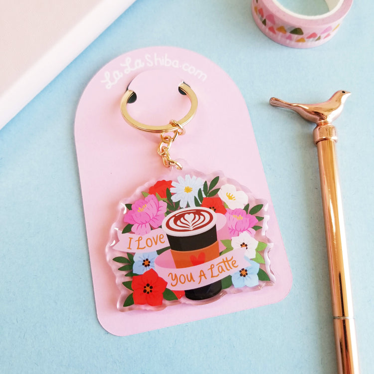 I Love You A Latte Acrylic Keychain