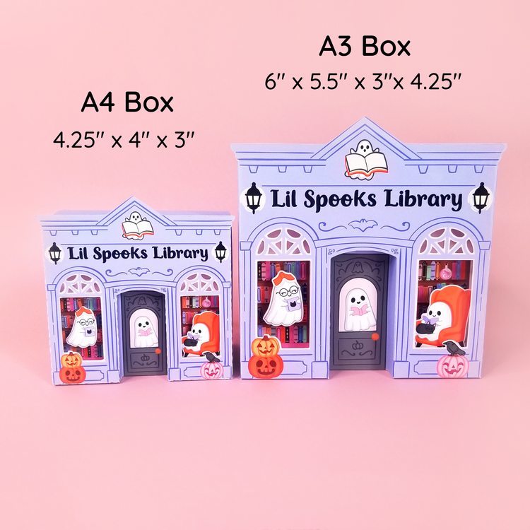 Print and Cut Ghost Library 3D Treat Box
