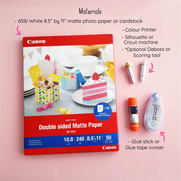 3D French Cafe Box SVG for Silhouette and Cricut
