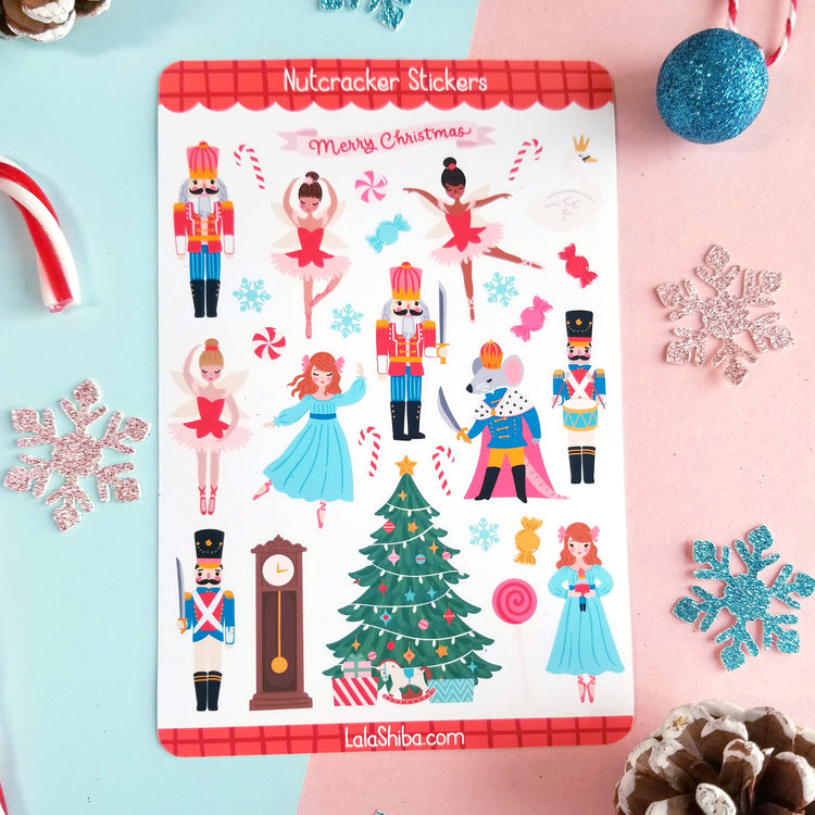 Print and Cut Nutcracker Christmas Stickers for Silhouette and Cricut
