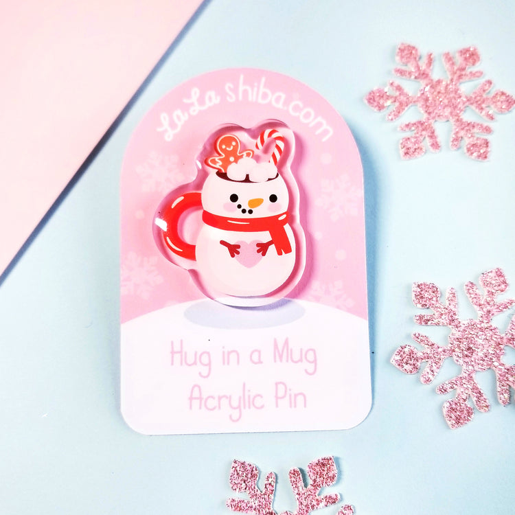 Acrylic Snowman Pin