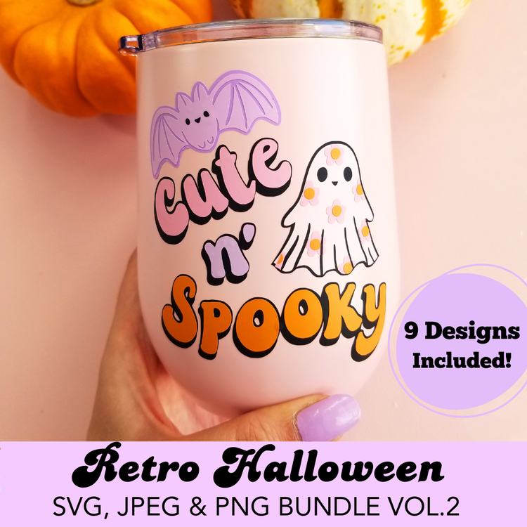 Retro Halloween Collection SVG & PNG Bundle Vol.2