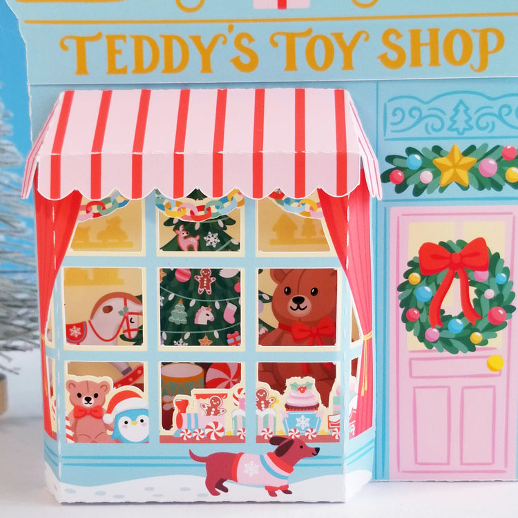 Print and Cut Christmas Toy Shop 3D Gift Box for Silhouette