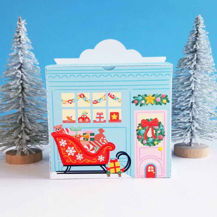 Print and Cut Christmas Toy Shop 3D Gift Box for Silhouette