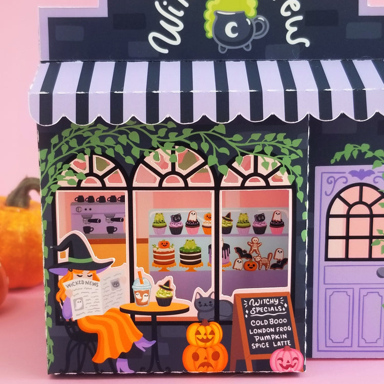 3D Witches Brew Cafe Box SVG for Silhouette and Cricut