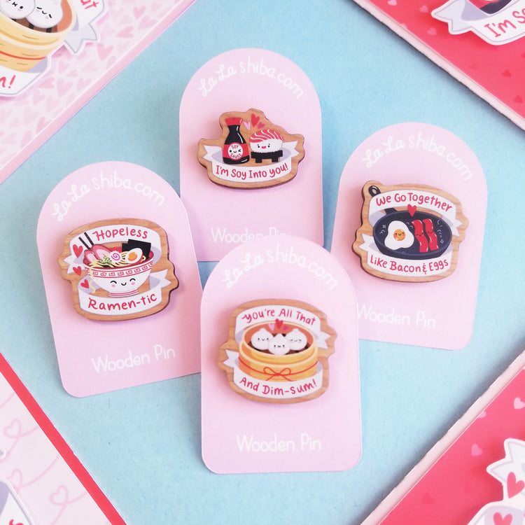 I'm Soy into You Sushi Synthetic Wooden Pin