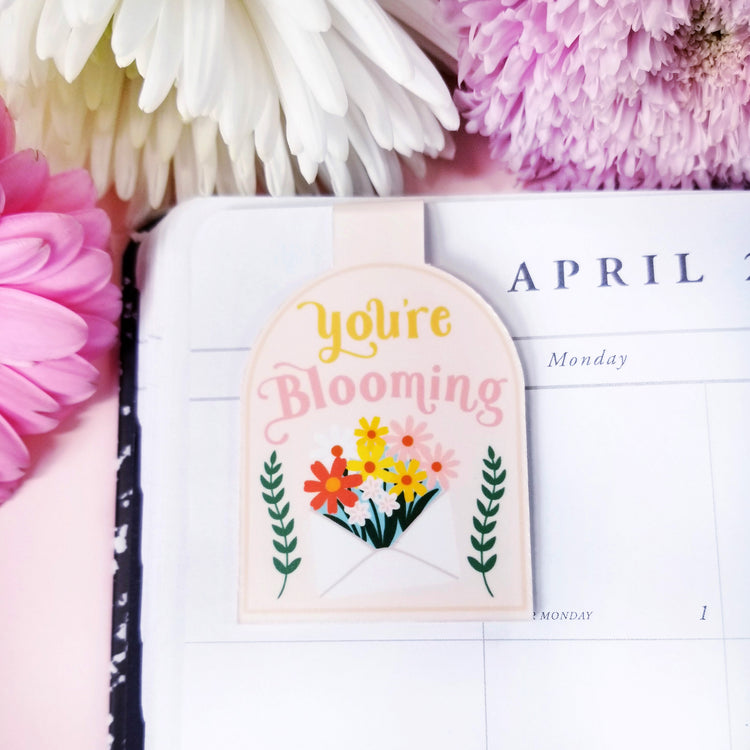 You're Blooming Floral Magnetic Bookmark