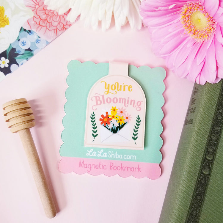 You're Blooming Floral Magnetic Bookmark