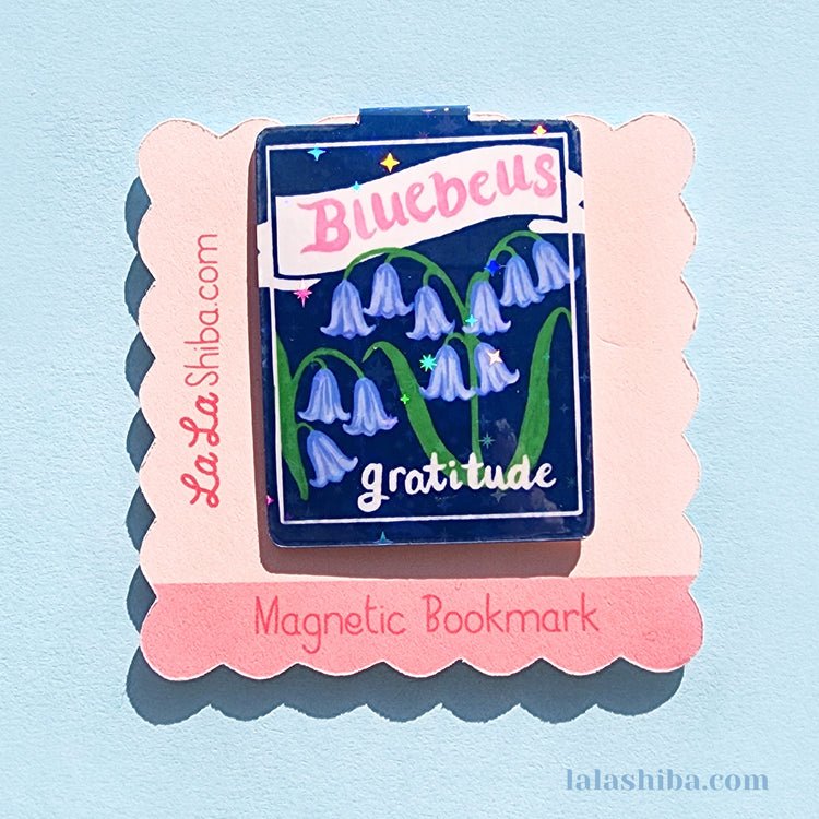 Bluebells Flower Seed Packet Magnetic Bookmark