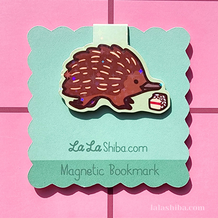 Echidna Magnetic Bookmark, Kawaii Echidna, Bush Buddies Bookmark, Australian Animals Bookmark, Book Accessories, Page Marker, Shipped