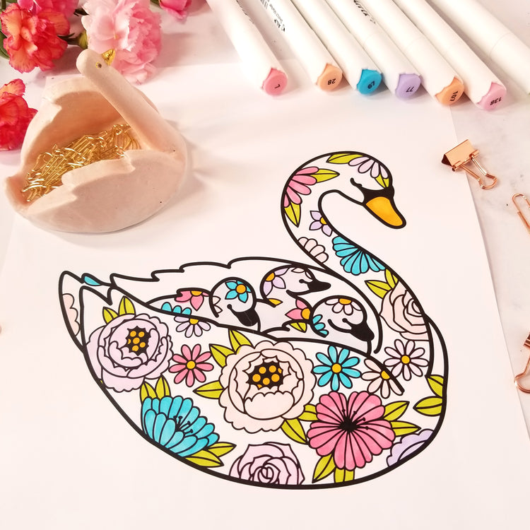 Mothers and Baby Animals Floral Mandalas