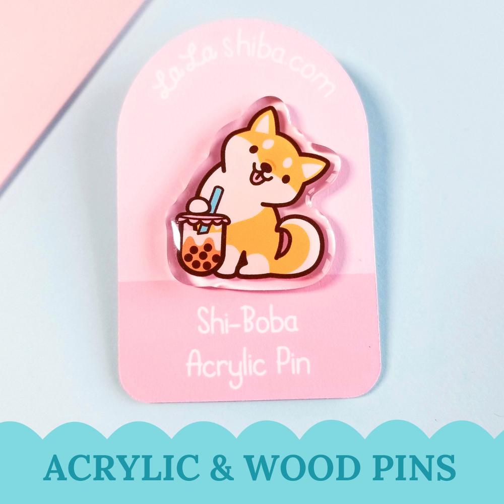 Acrylic And Wooden Pins