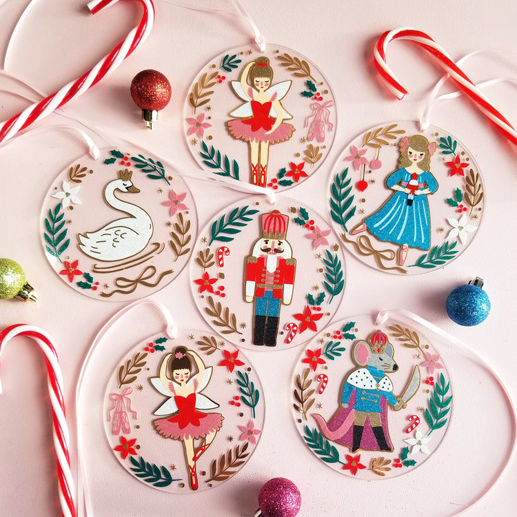 Nutcracker Ballet SVG and PNG Ornament Bundle