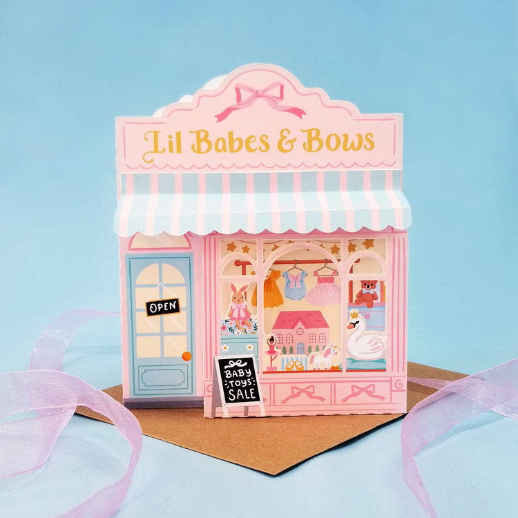 Babes and Bows Print and Cut 3D Card