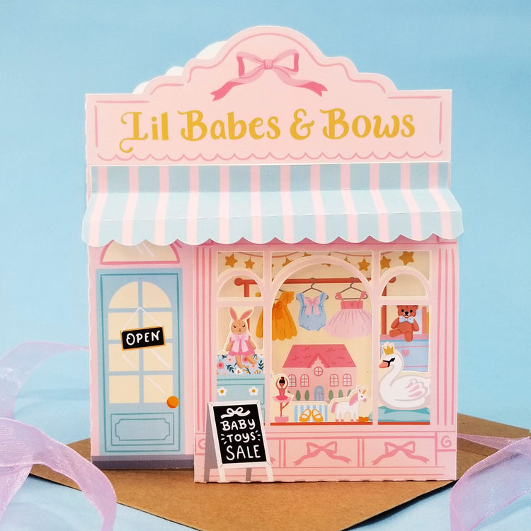Babes and Bows Print and Cut 3D Card