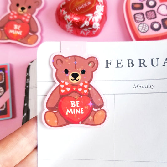 Be Mine Teddy Bear Magnetic Bookmark