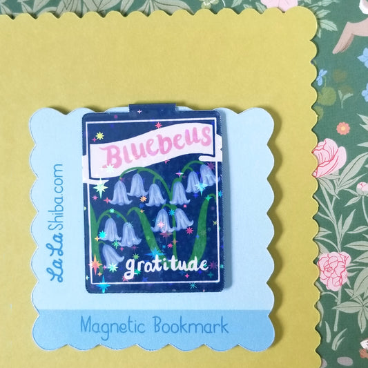 Blue Bells Flower Seed Packet Magnetic Bookmark