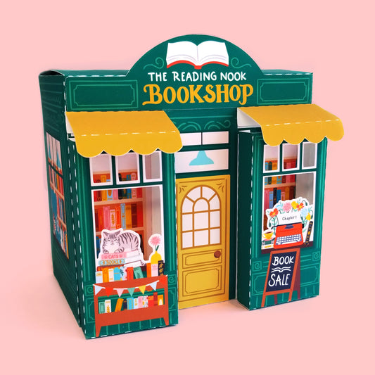 3D Book Shop Gift Box SVG for Silhouette and Cricut