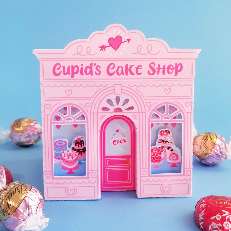 Print and Cut Cake Shop 3D Gift Box for Silhouette and Cricut Cutting Machines
