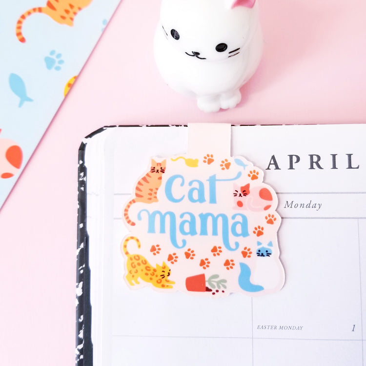 Cat Mama Magnetic Bookmarks