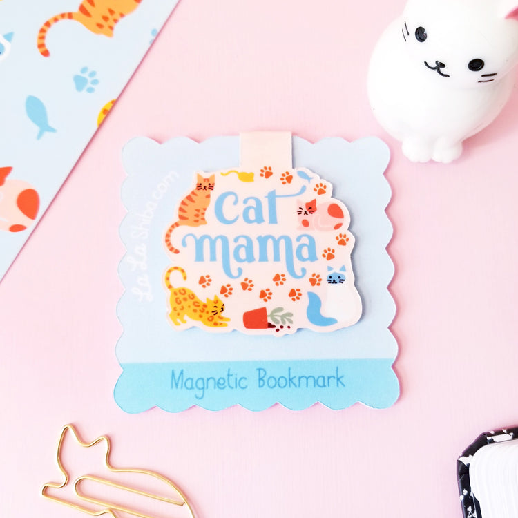 Cat Mama Magnetic Bookmarks