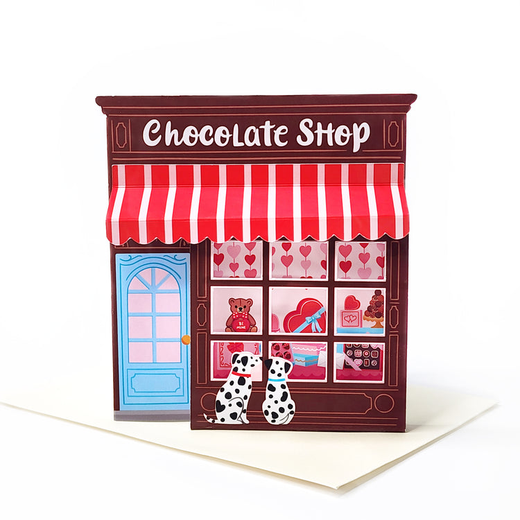 Print and Cut Chocolate Shop 3D Card