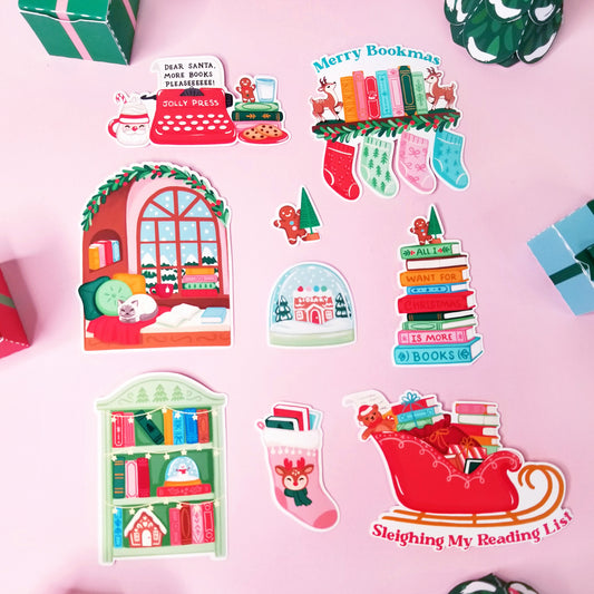 Print and Cut Christmas Reading Stickers