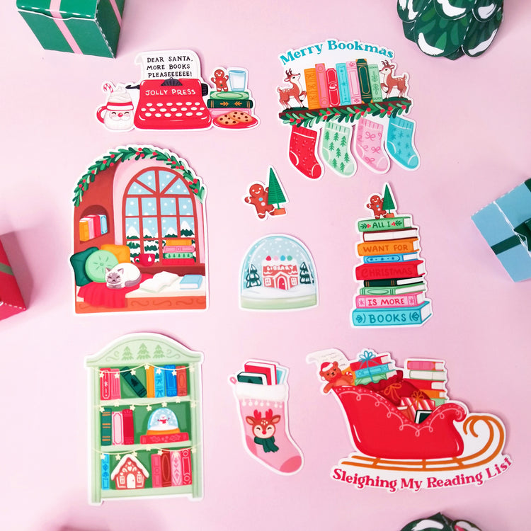 Print and Cut Christmas Reading Stickers