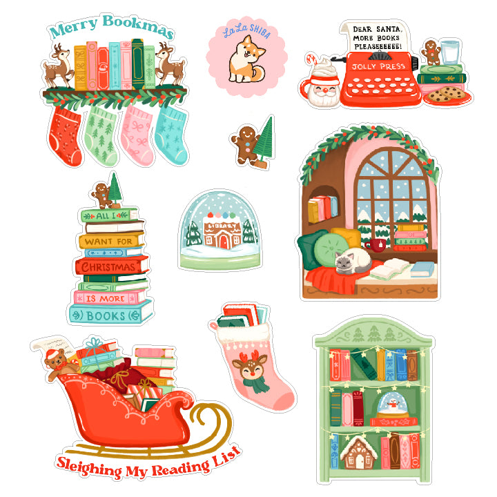 Print and Cut Christmas Reading Stickers