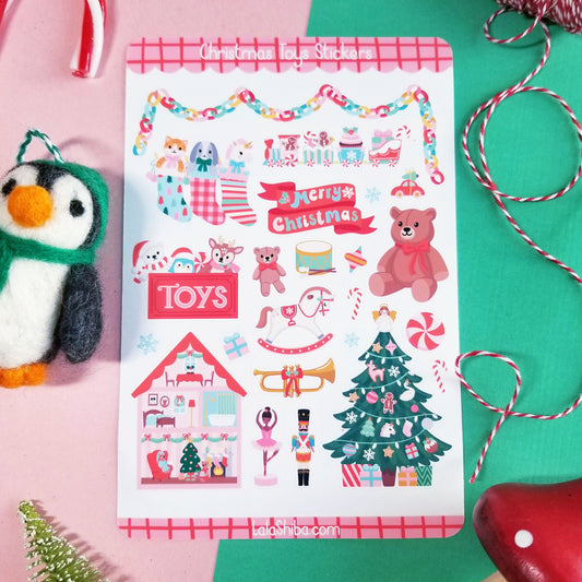 Print and Cut Christmas Toys Stickers for Silhouette and Cricut
