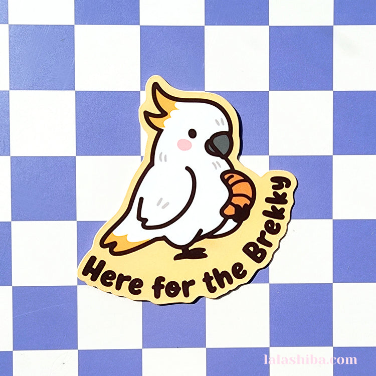Cockatoo Brekky Vinyl Sticker