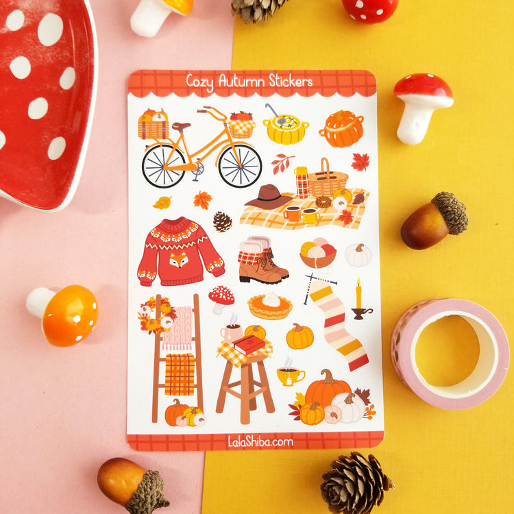 Print and Cut Cozy Autumn Planner Stickers