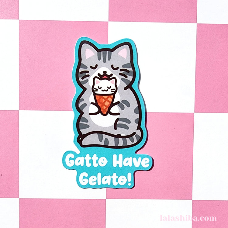 Kitty Cat Gelato Vinyl Sticker