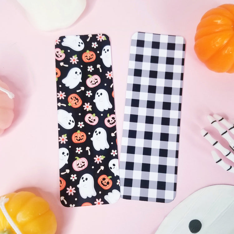 Halloween Ghost and Gingham Print and Cut Bookmarks for Silhouette