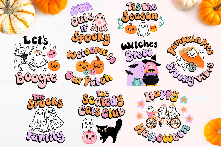 Retro Halloween Collection SVG & PNG Bundle Vol.2